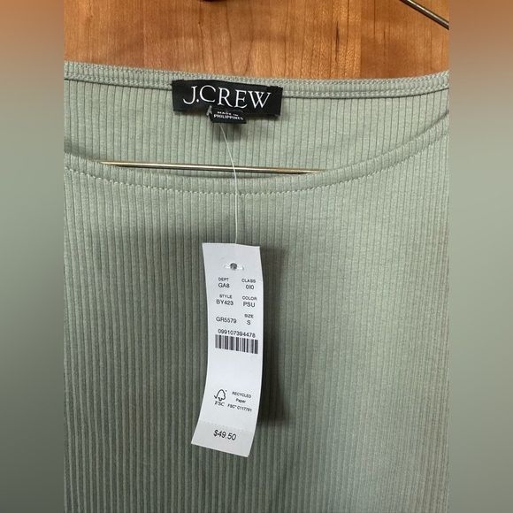 J. Crew BNWT Light Green Ruffle Sleeve Top Size Small - Picture 4 of 6